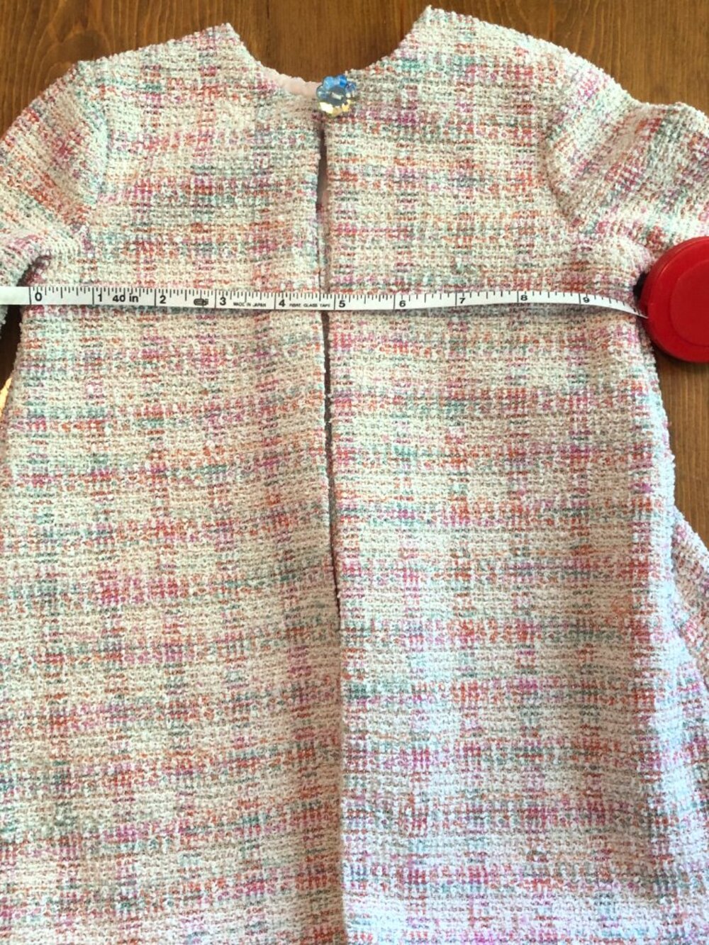Bonnie Baby NWT Chanel Inspired Tweed Baby Girl Pastel Dress Coat Estimate 3-6M - Picture 5 of 7